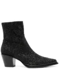 Jimmy Choo Cece Ab 60mm glitter ankle boots - Black