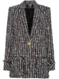 Balmain single-breasted tweed jacket - Black