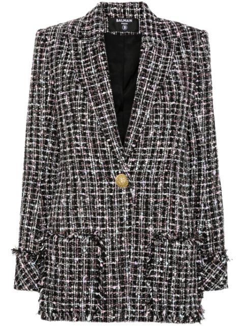 Balmain single-breasted tweed jacket Women