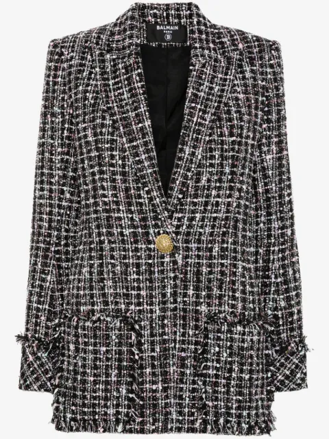 Balmain veste en tweed à simple boutonnage