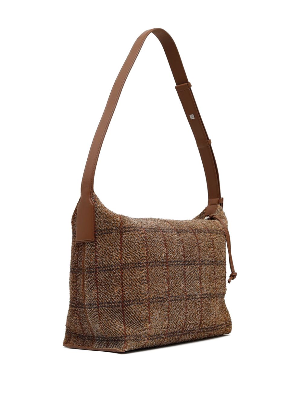 LOEWE Cubi shoulder tartan bag Men