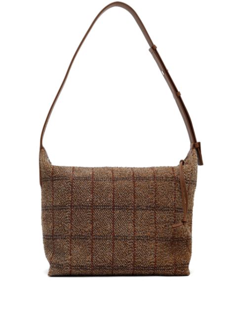 LOEWE Cubi shoulder tartan bag Men