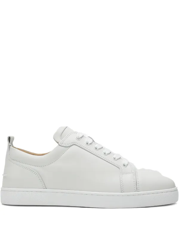 Christian Louboutin spike-detailing Leather Sneakers | White
