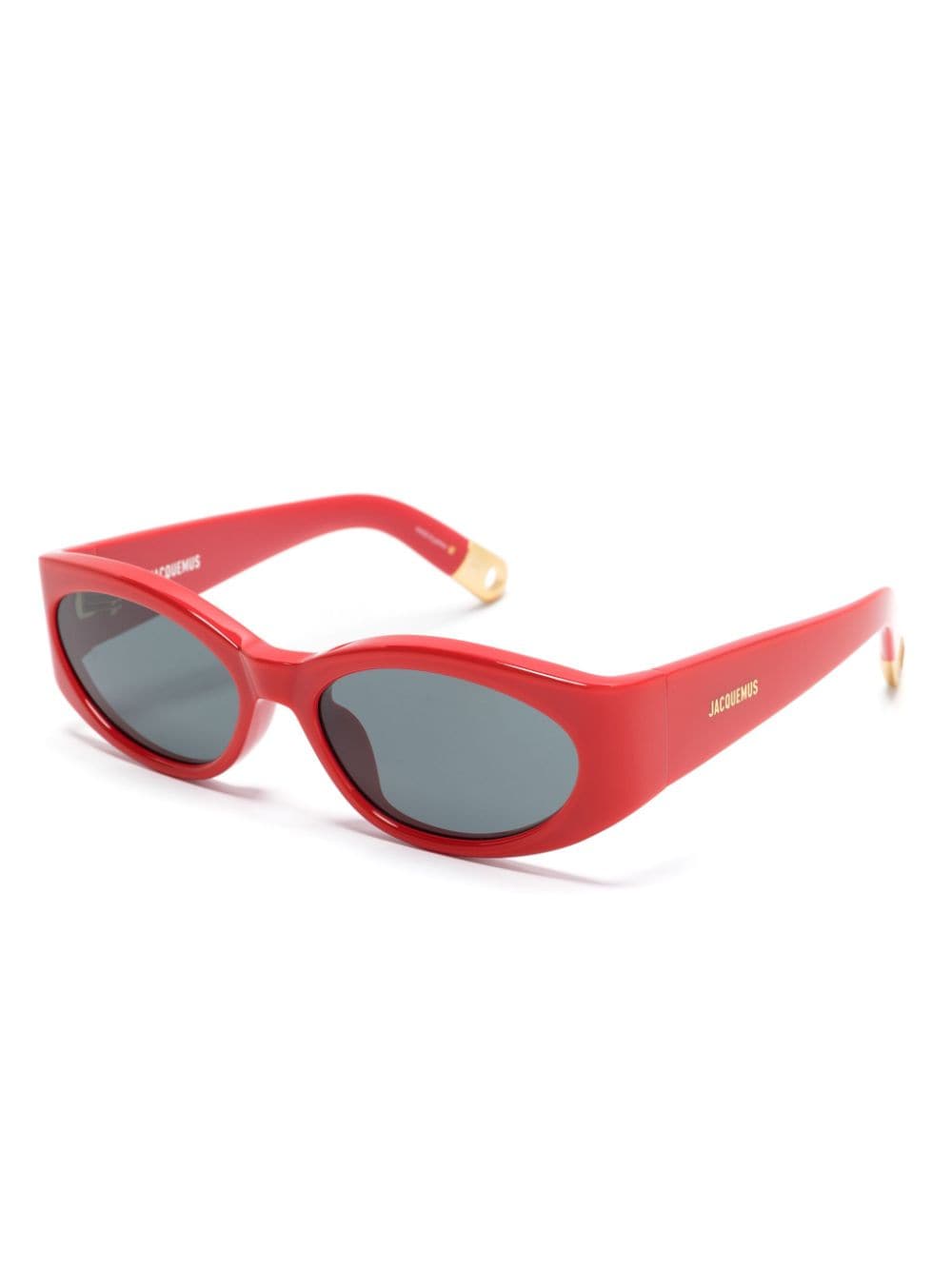 Jacquemus Les Lunettes Ovalo zonnebril met ovalen montuur - Rood