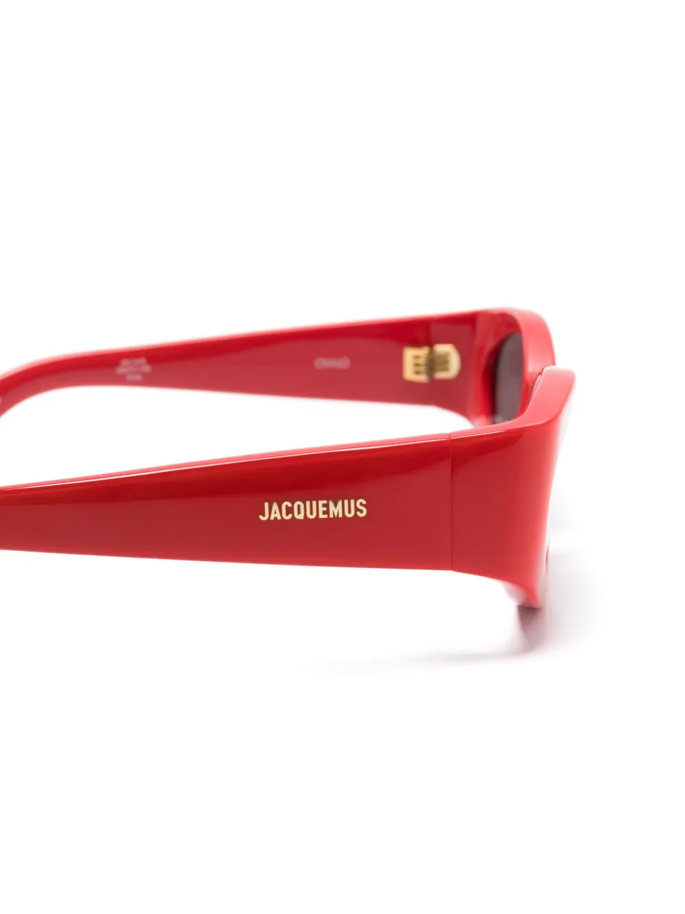 Jacquemus Les Lunettes Ovalo zonnebril met ovalen montuur Rood