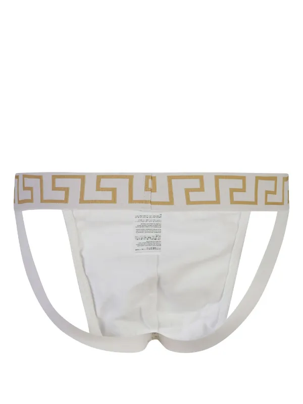 Versace Greca Border Jockstrap White FARFETCH