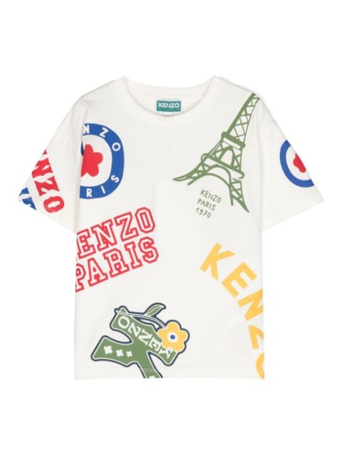 Kenzo Kids футболка с графичным принтом