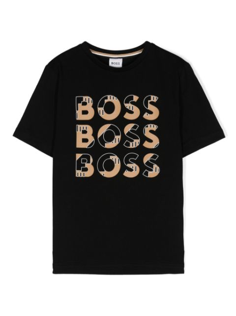 BOSS Kidswear logo-print cotton T-shirt