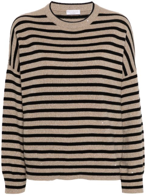 Brunello Cucinelli striped knitted jumper Women