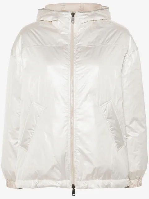 Brunello Cucinelli reversible metallic padded jacket