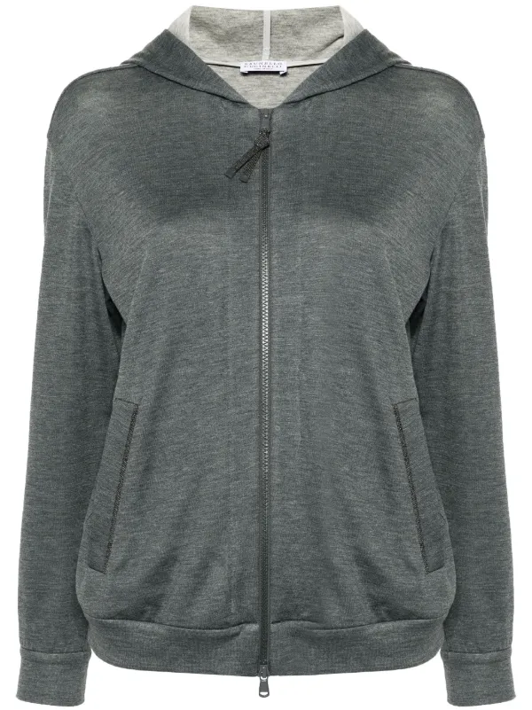 Brunello Cucinelli モニーレディテール パーカー | グレー | FARFETCH JP