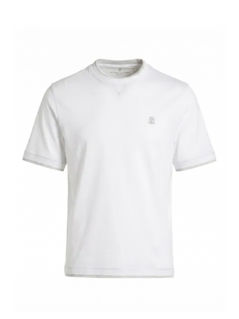 Brunello Cucinelli logo-embroidered T-shirt