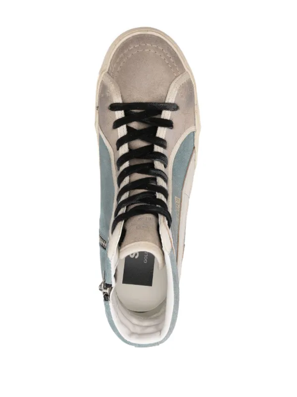 Golden Goose Slide スエード スニーカー | ブルー | FARFETCH JP