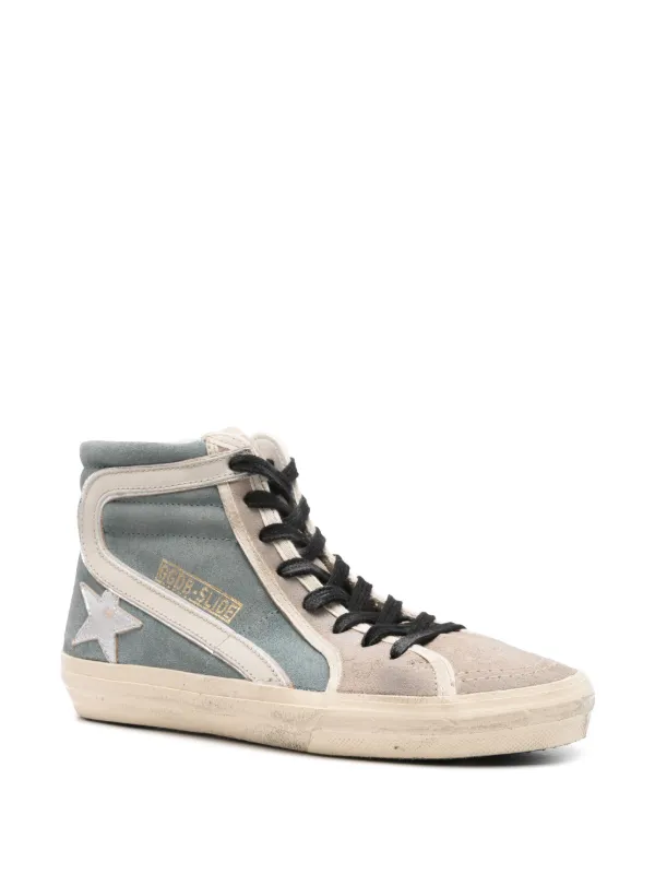 Golden Goose Slide スエード スニーカー | ブルー | FARFETCH JP