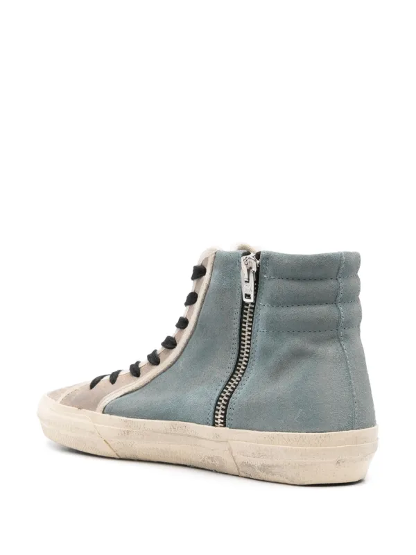 GOLDEN  青 スエード スニーカー Golden Goose Slide スエード スニーカー | ブルー | FARFETCH JP