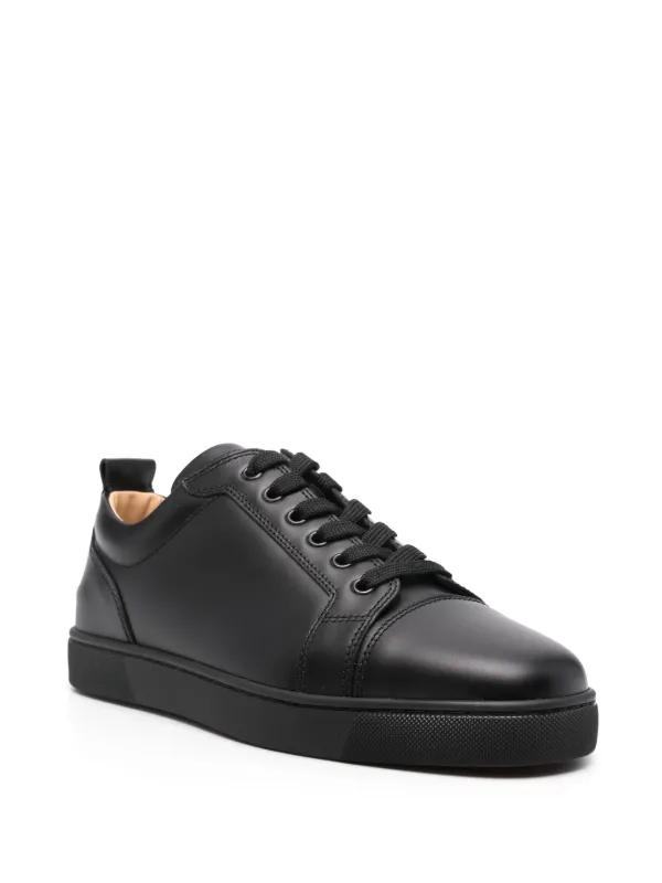 Christian Louboutin Tonal Leather Sneakers | Black | FARFETCH