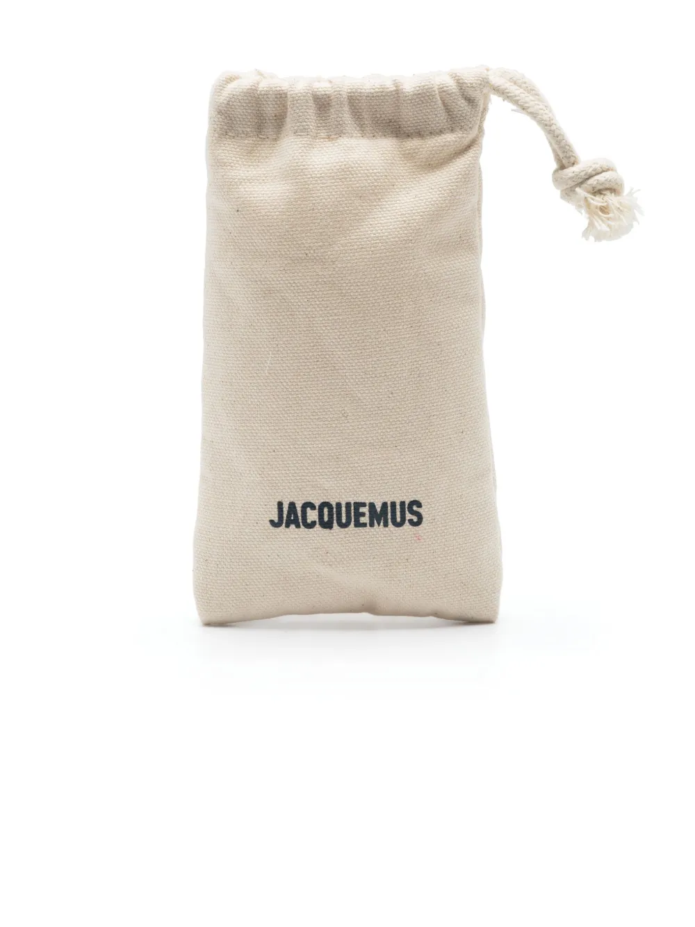 Jacquemus Les Lunettes Capri zonnebril met rechthoekig cat-eye montuur. Beige