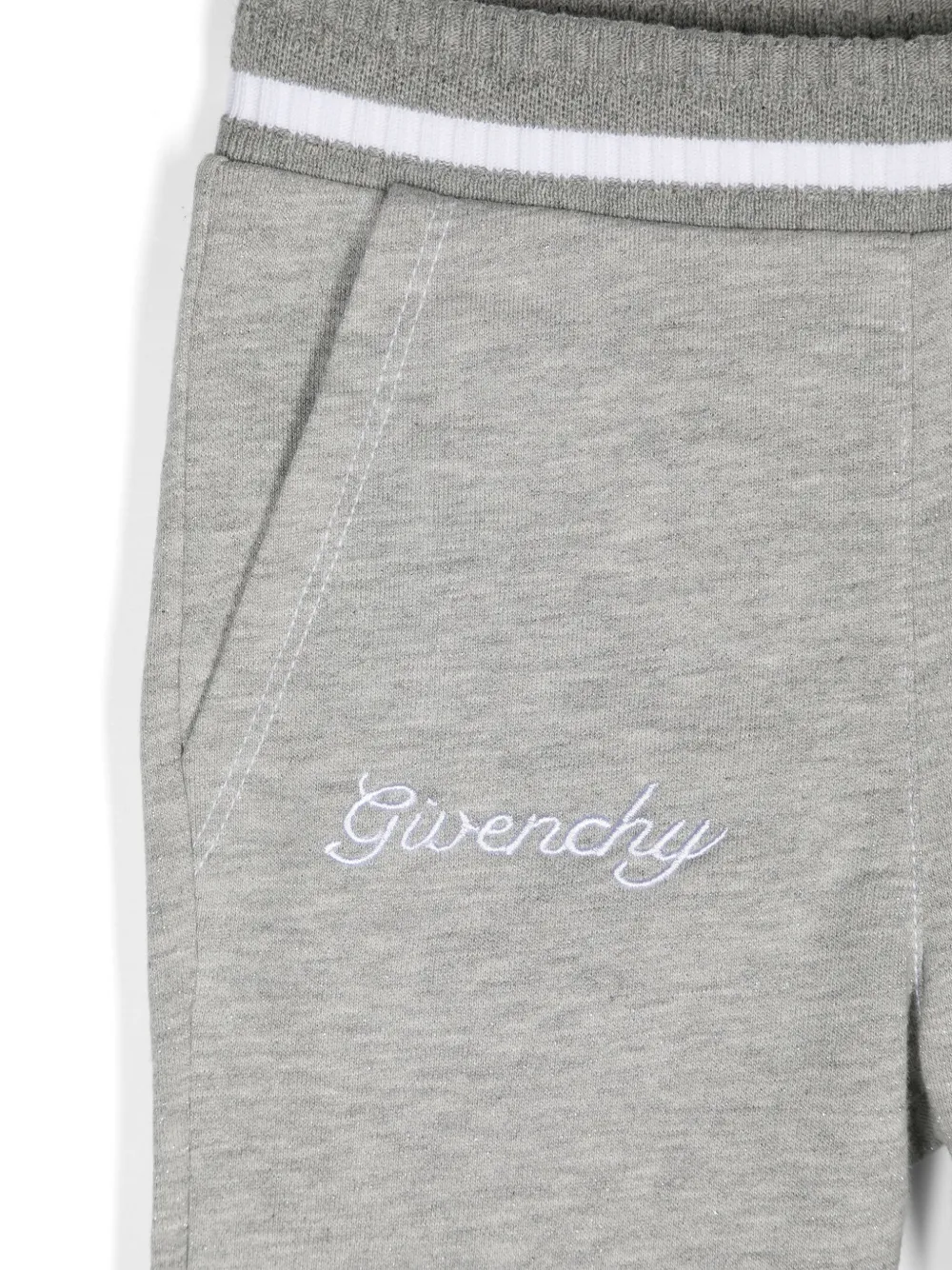 Givenchy Kids Trainingsshorts met geborduurd logo Grijs