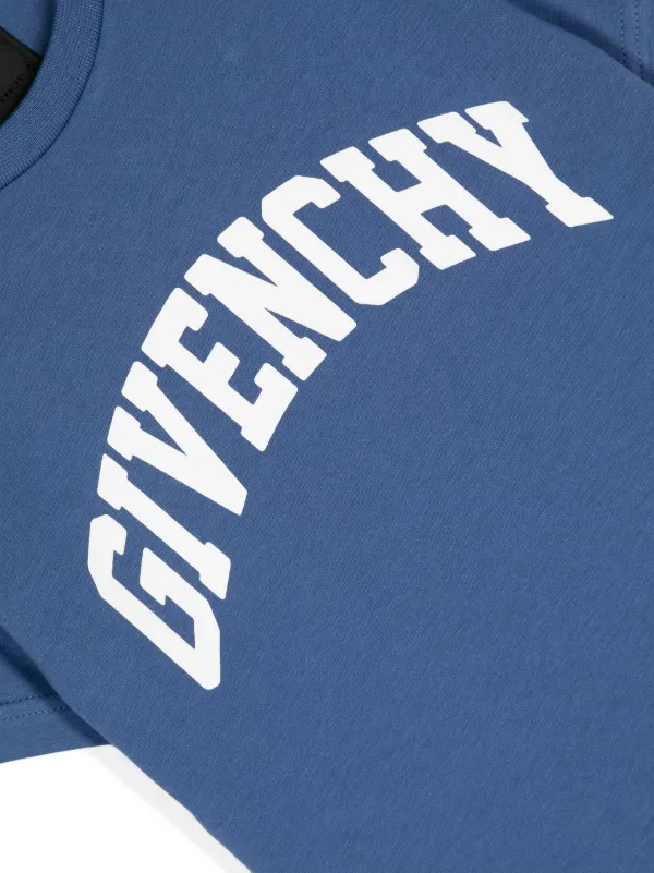 Givenchy Kids logo-print Cotton T-shirt | Blue | FARFETCH