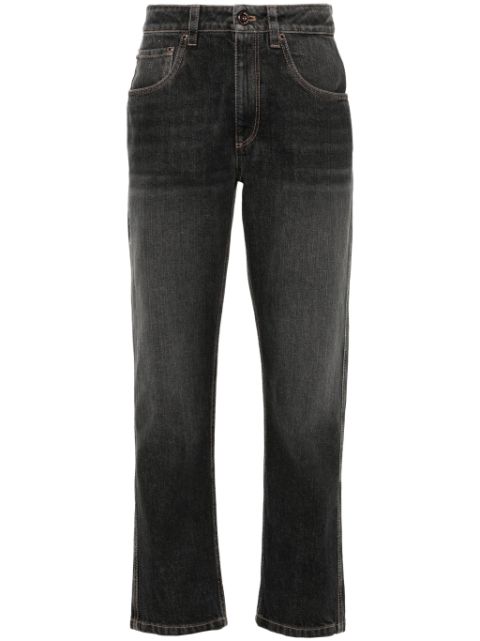 Brunello Cucinelli Monili-detail cotton jeans Women