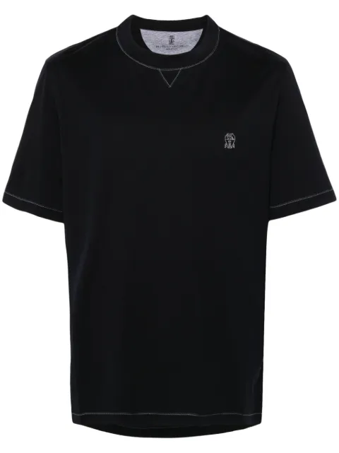 Brunello Cucinelli contrast-stitching T-shirt 