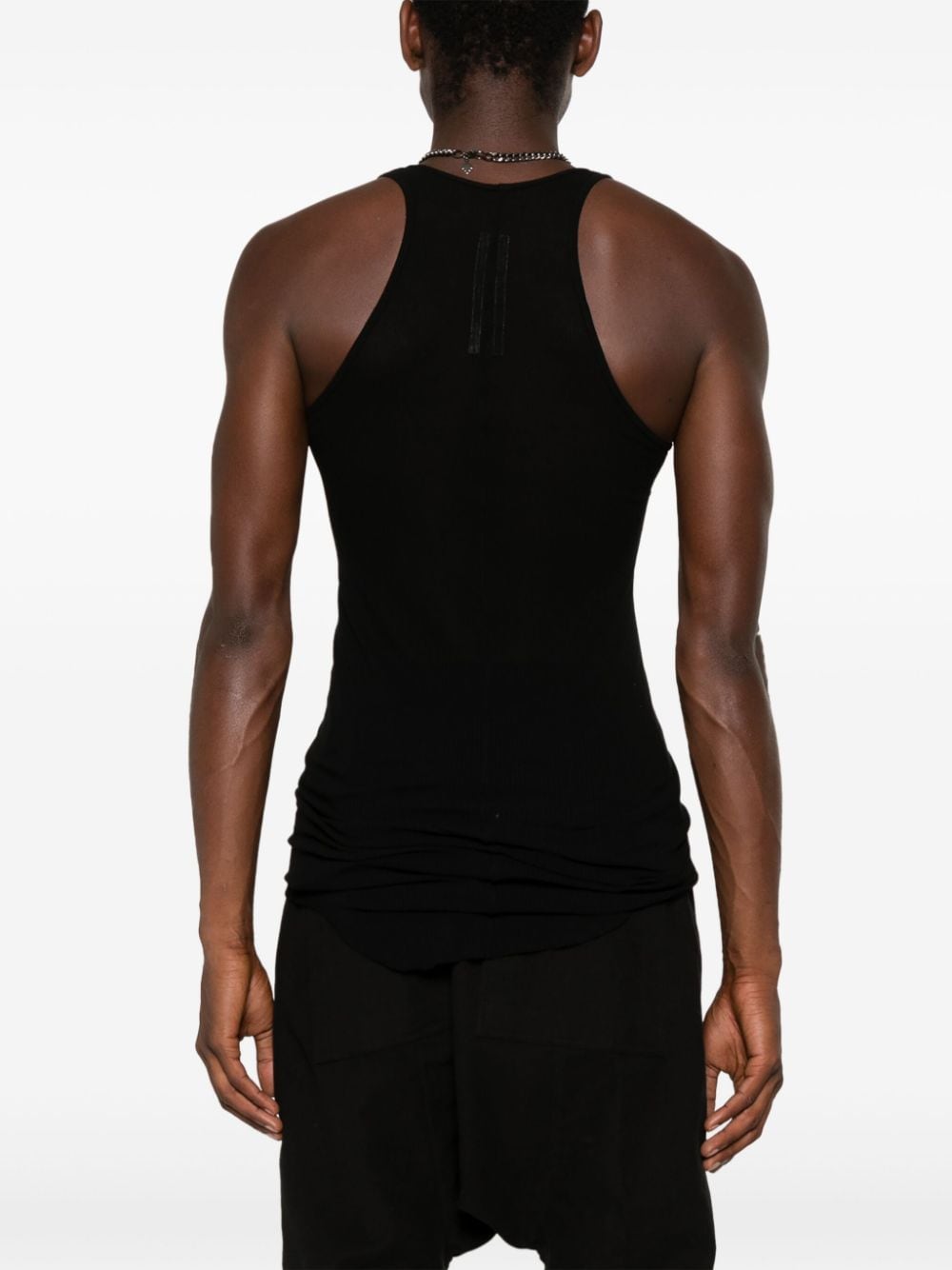 Shop Rick Owens Basic Fine-ribbed Tank Top In Black