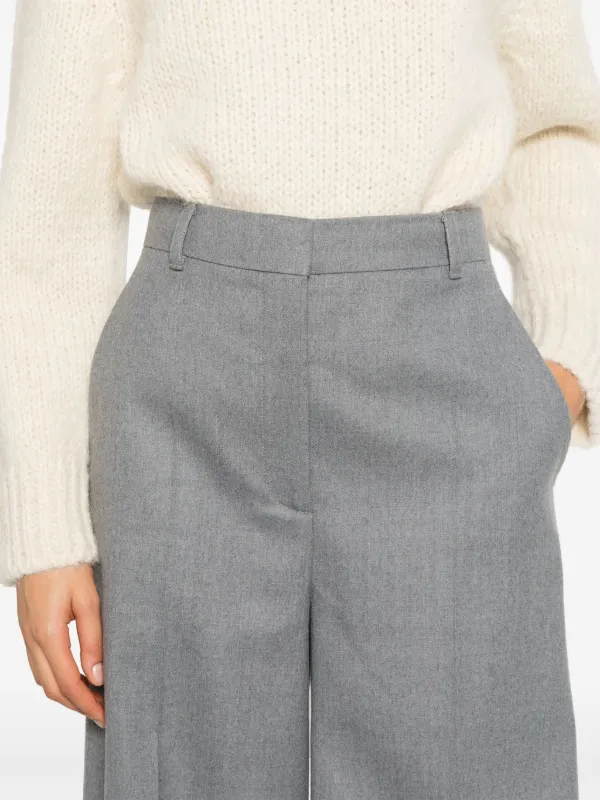 ステラマッカートニー ハイライズ ワイドパンツ Stella McCartney ハイライズ ワイドパンツ | グレー | FARFETCH JP