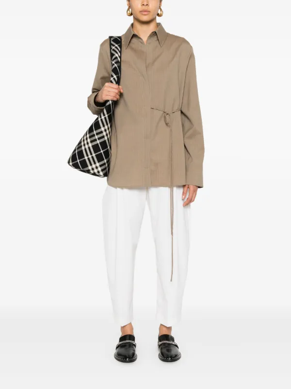 STELLA MCCARTNEY テイラードクロップドパンツ Stella McCartney クロップド テーパードパンツ | ニュートラル