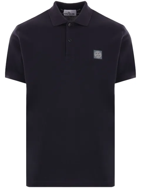 Stone Island playera tipo polo con parche del logo