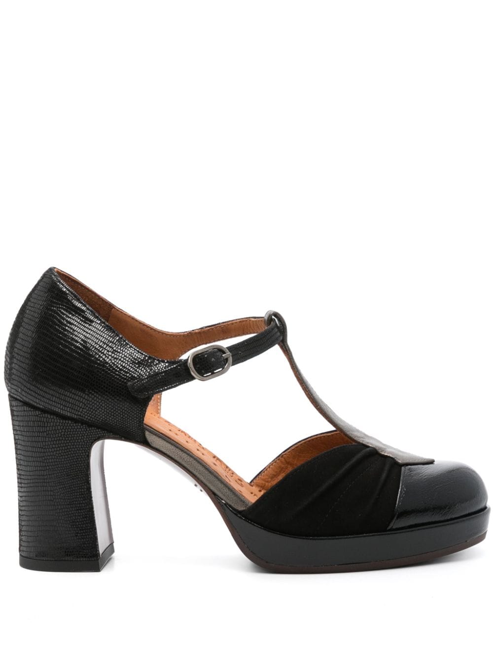 Chie Mihara Dajud 70 mm pumps met T-band Zwart