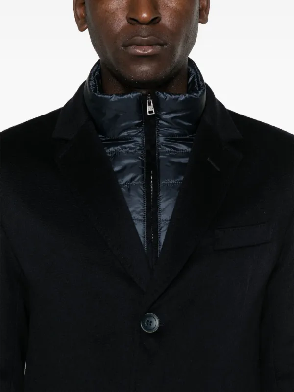 Herno Layered single-breasted Coat | Blue | FARFETCH