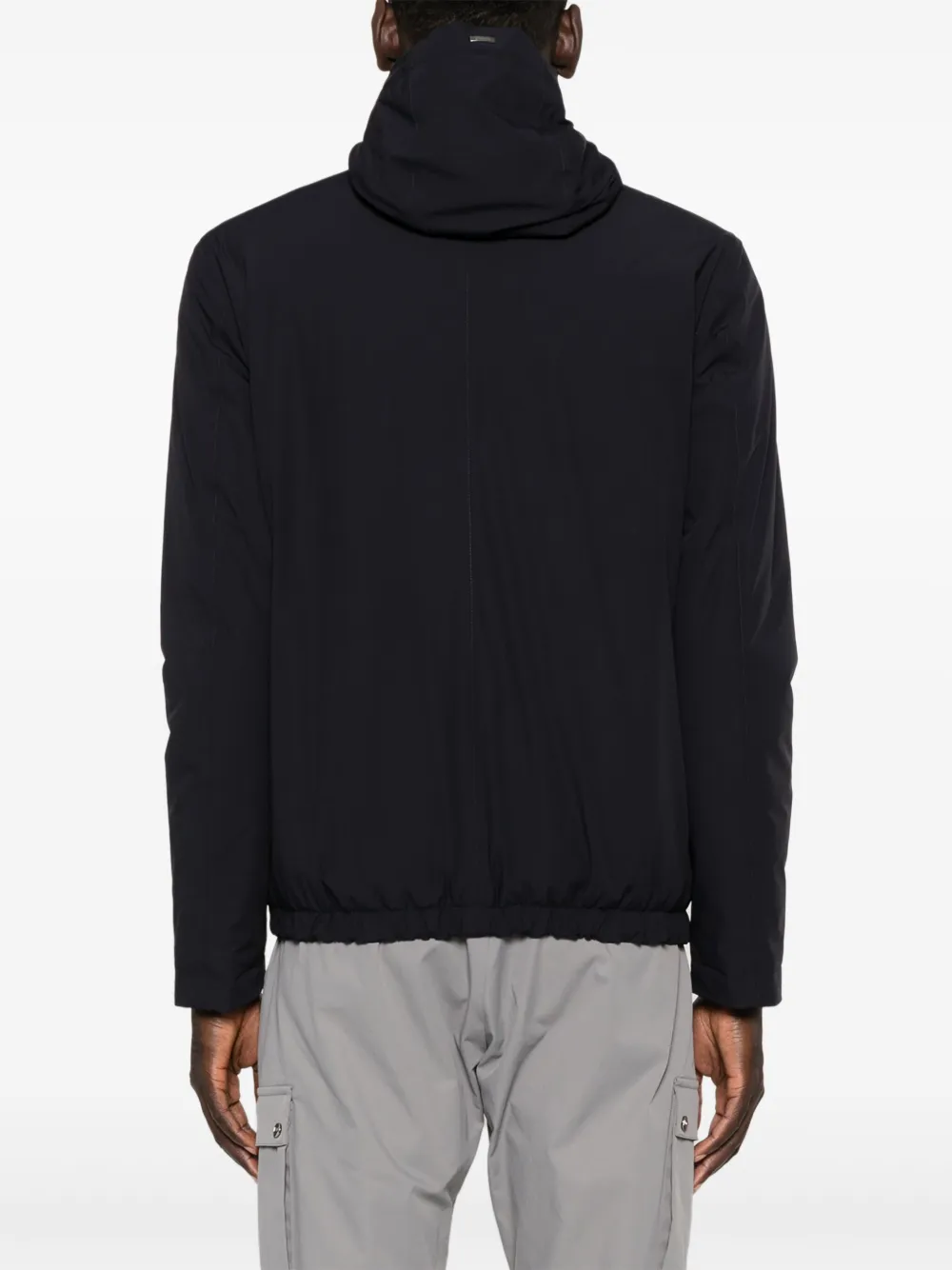 Herno Jack met capuchon en rits Blauw