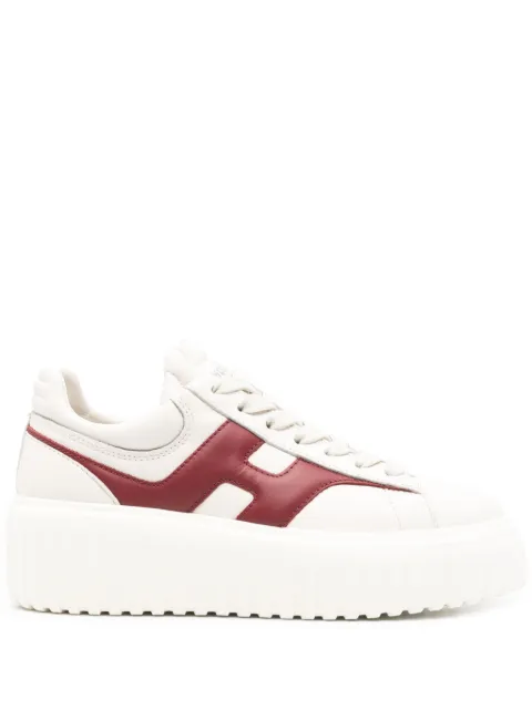Hogan logo-appliqué leather sneakers