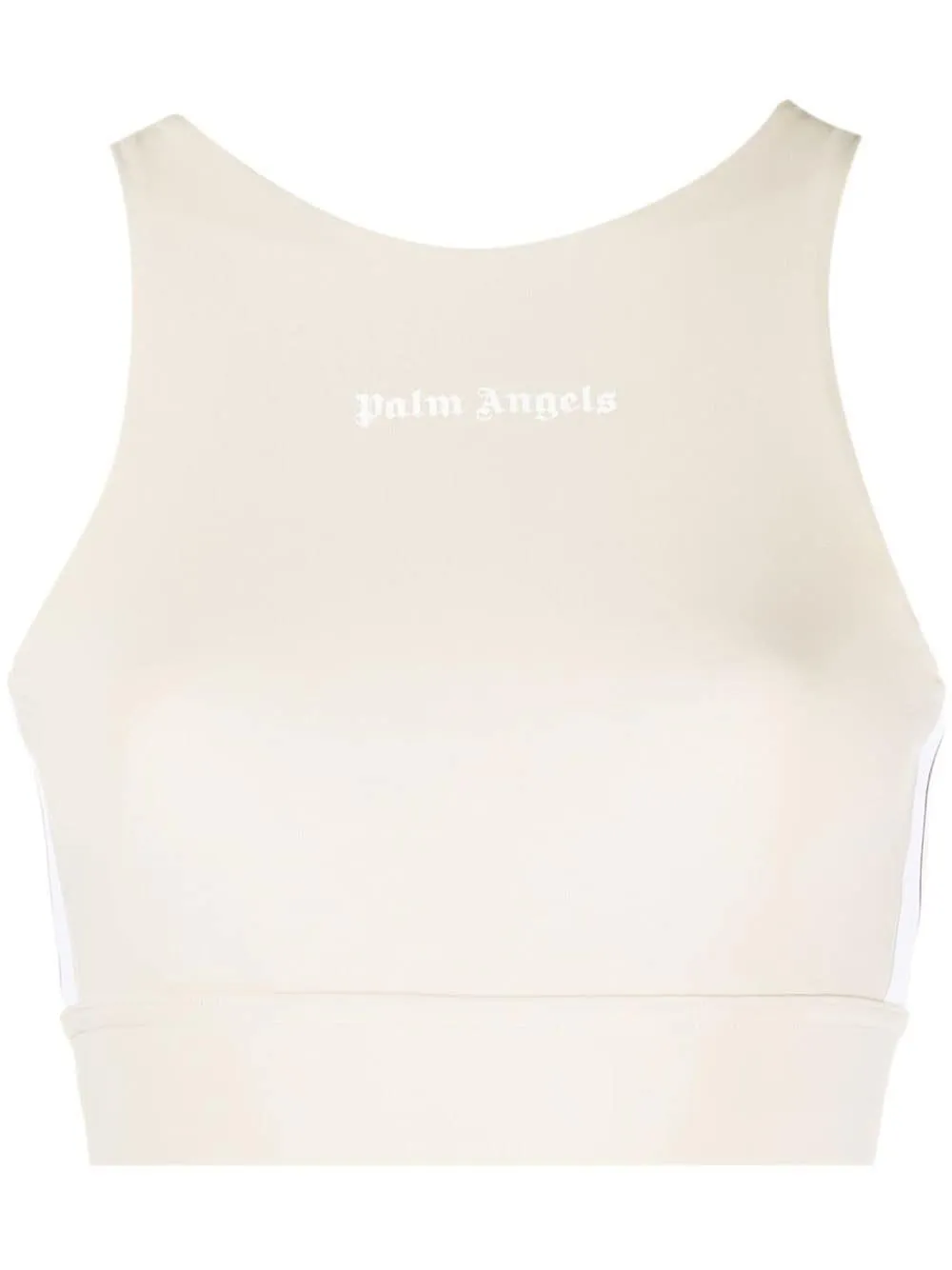 Palm Angels Cropped-Top mit Logo-Print - Nude
