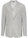 FENDI sigle-breasted striped blazer - Grey
