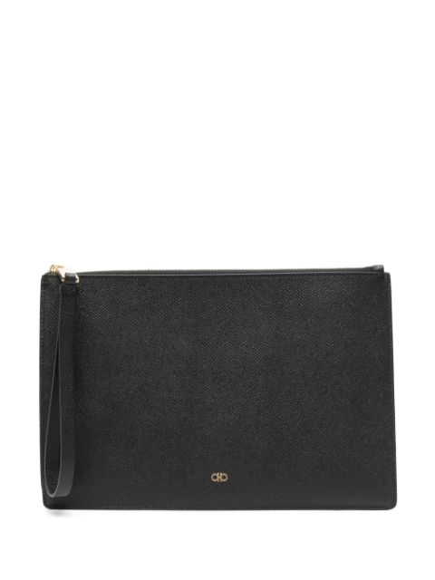 Ferragamo Clutch mit Gancini-Muster