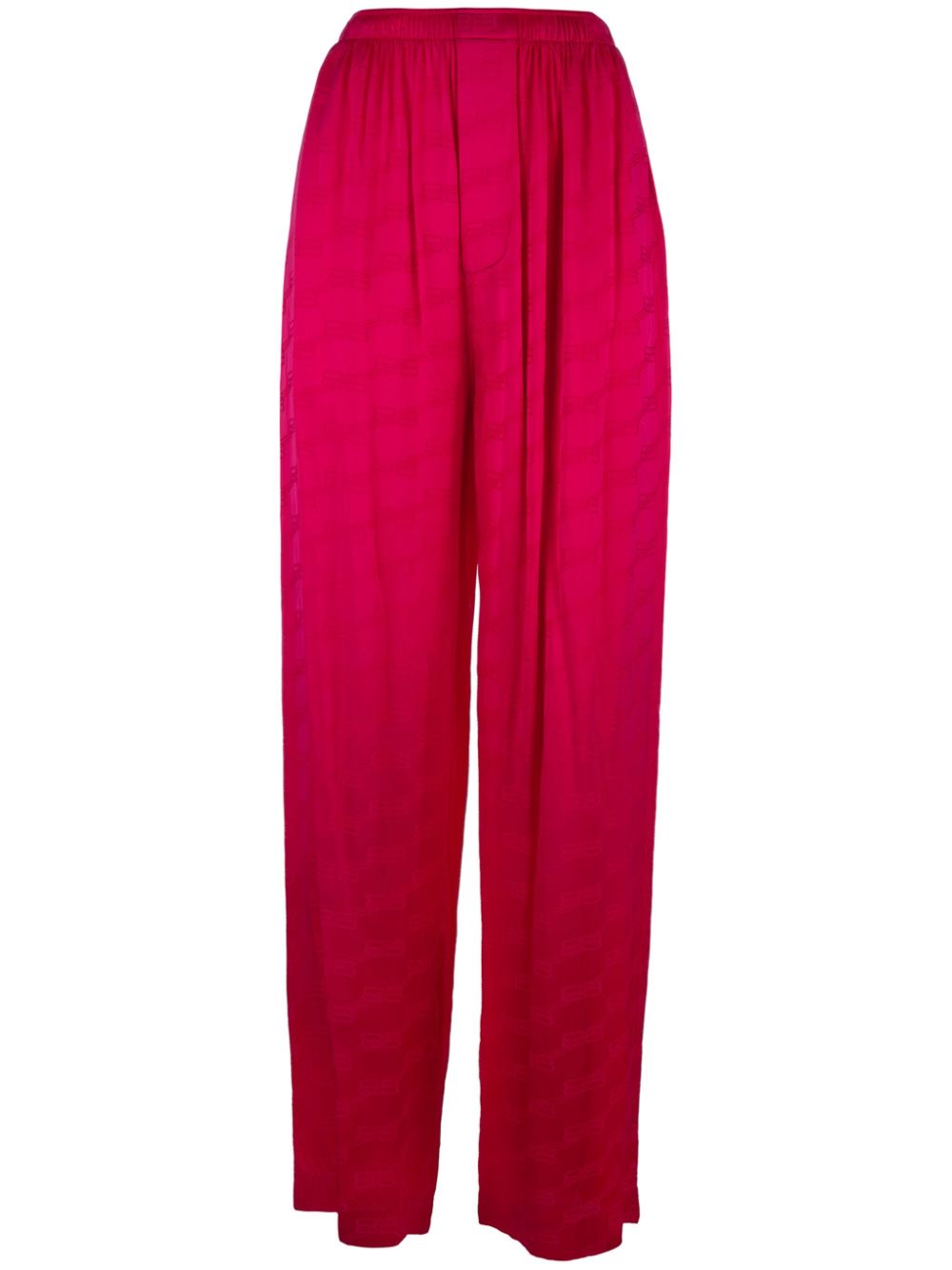 pleated straight-leg trousers