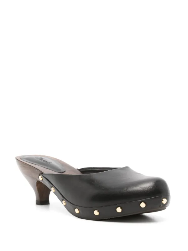 【Chloe】Charm Heeled Mules ブラック Chloé Women's Charms Mules | Bloomingdale's