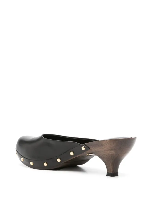 【関税&送料込】Chloe Mules Chloé Judith 40mm Leather Mules | Black | FARFETCH