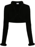Jean Paul Gaultier padded-trim cropped cardigan - Black
