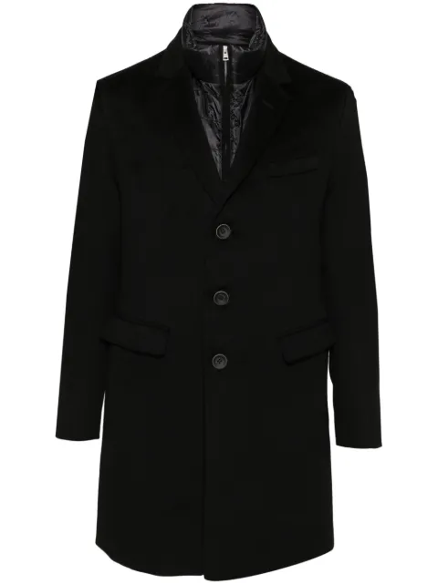 Herno layered single-breasted coat