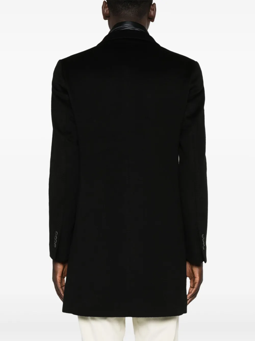 Herno Layered Single-breasted Coat In Black