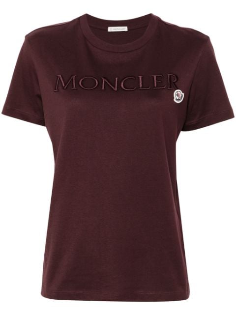 Moncler logo-embroidered cotton T-shirt