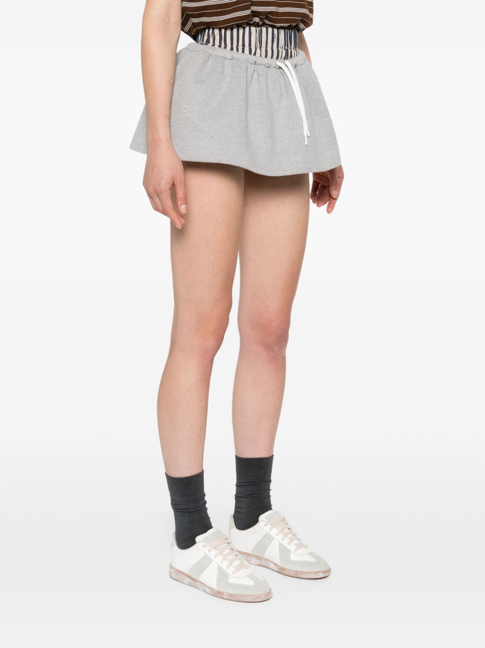 Cheap Miu Miu logo-patch cotton skirt Women