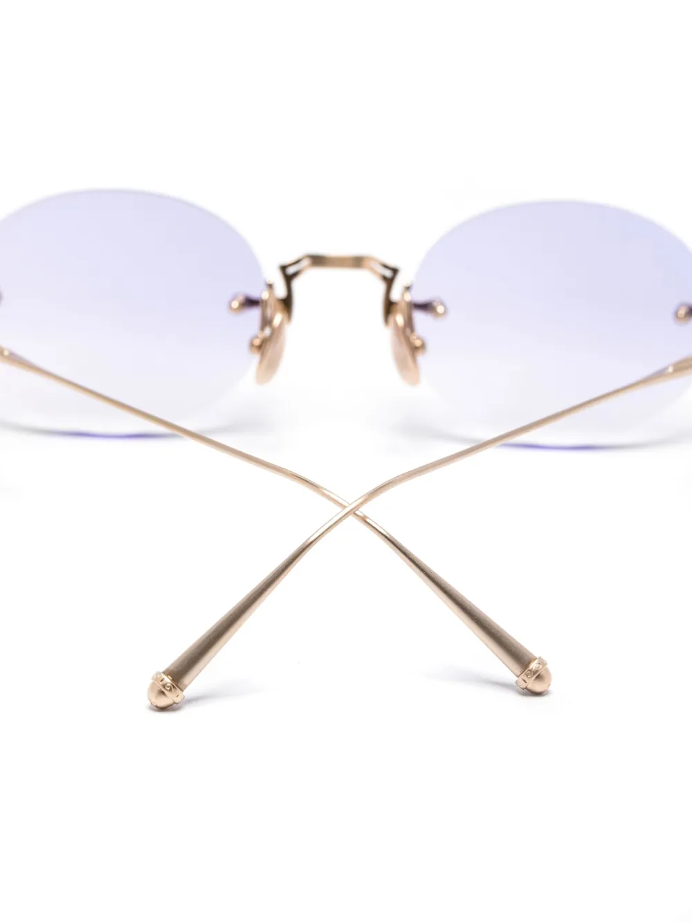 Matsuda M5002 zonnebril met ovalen montuur Goud
