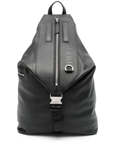 LOEWE Convertible leather backpack Men