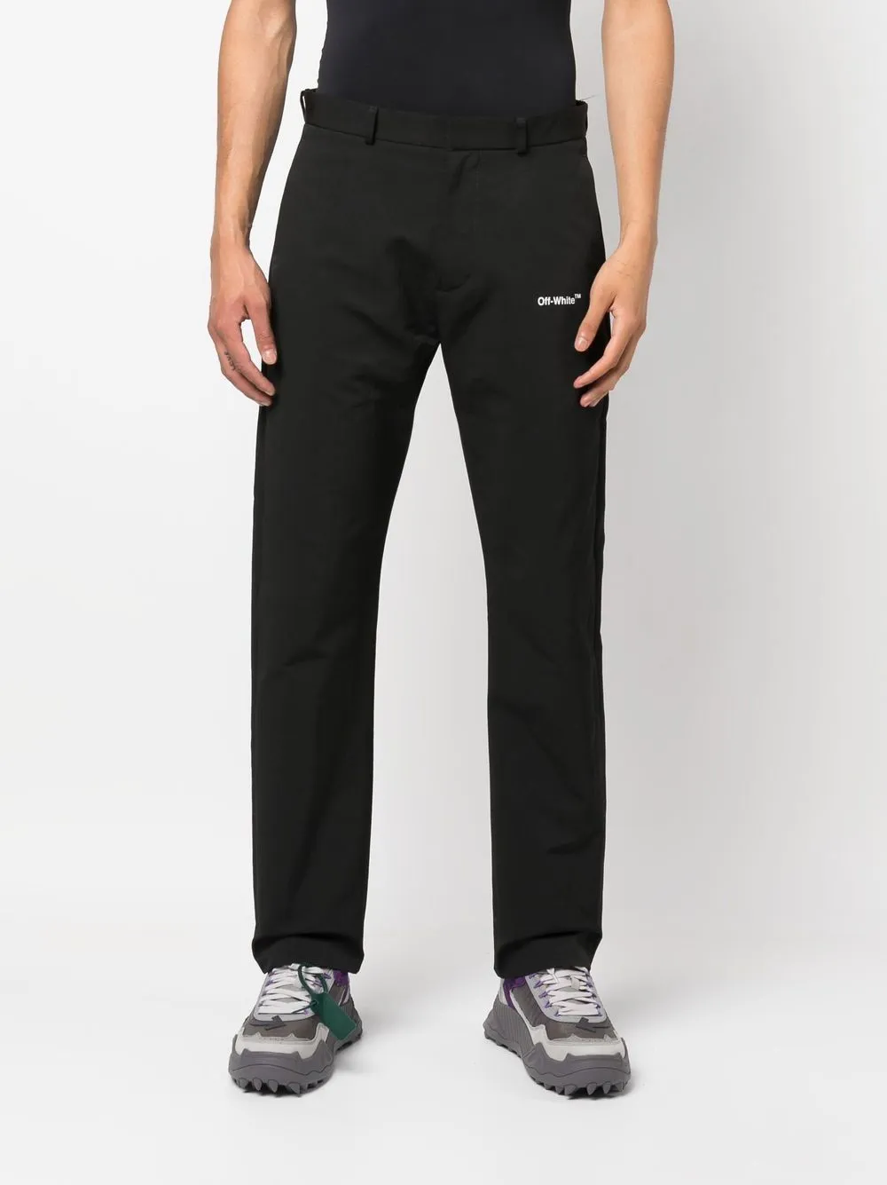 Off-White Straight broek Zwart