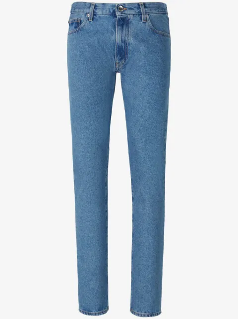 Off-White Diag-stripe print slim fit jeans