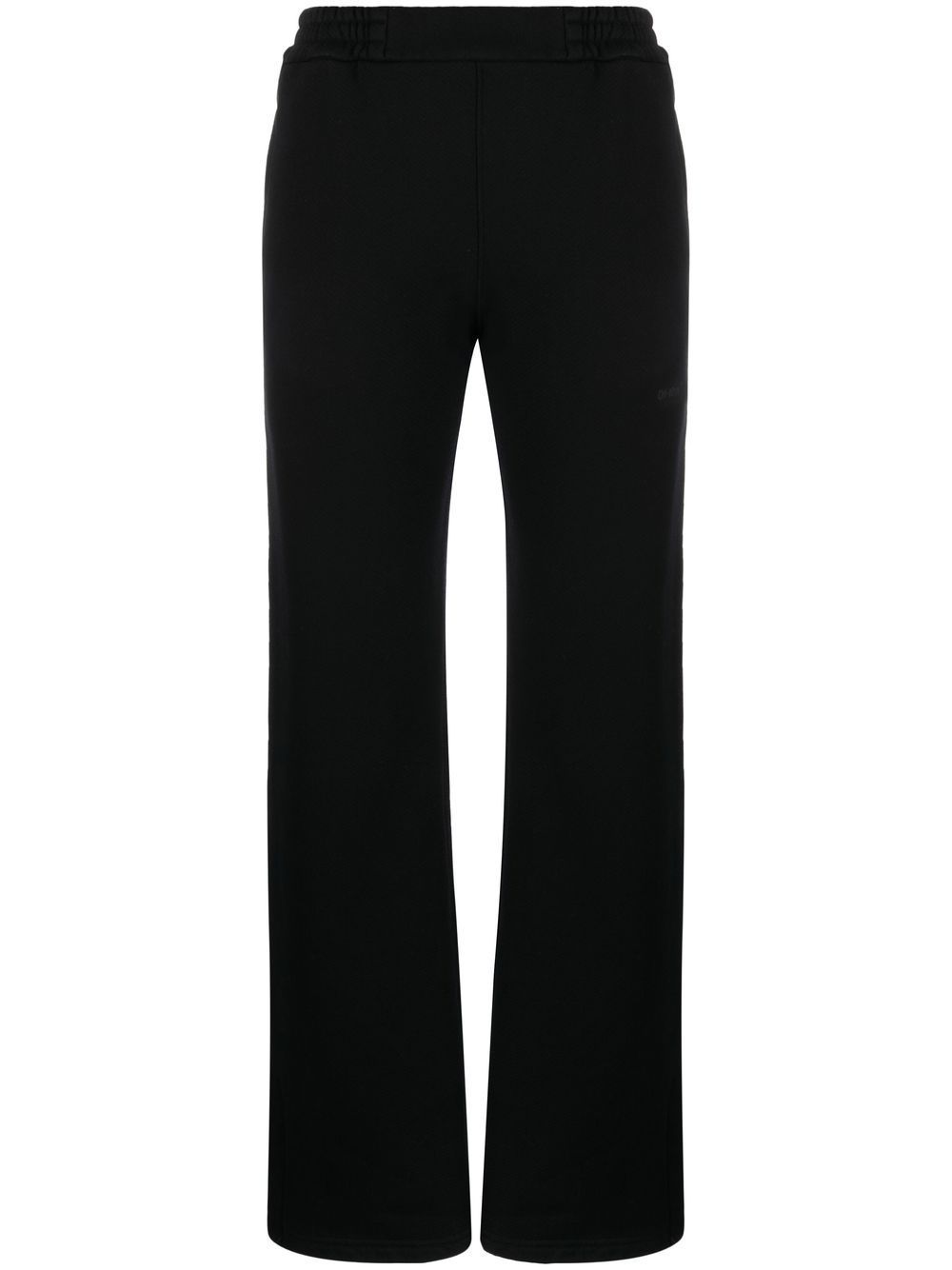 Shop Off-white Diag-print Cotton Track Pants In 1010 Black Black