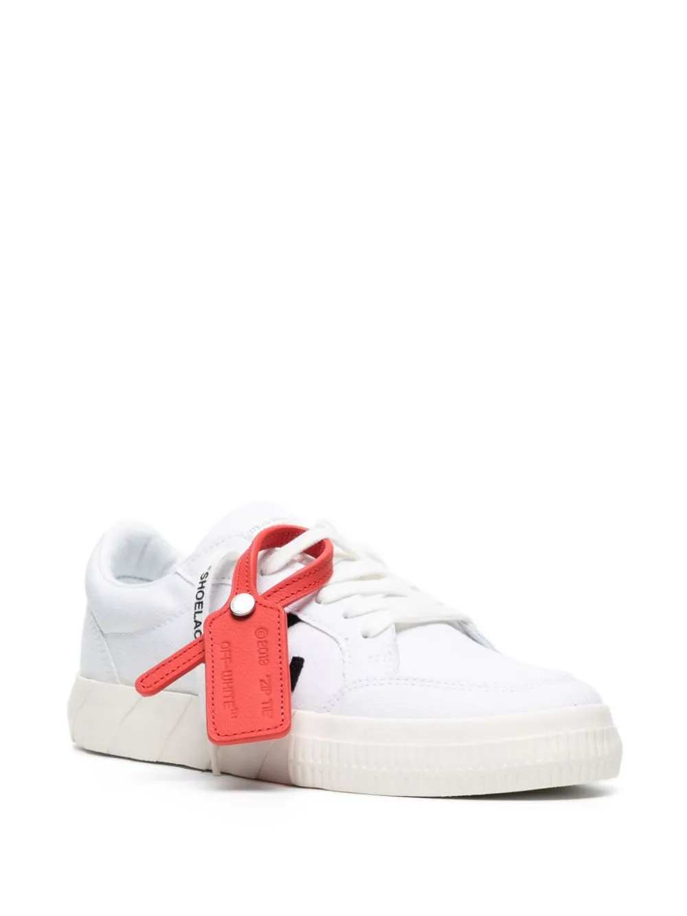 Off-white Low Vulcanized Sneakers In 0110 White Black